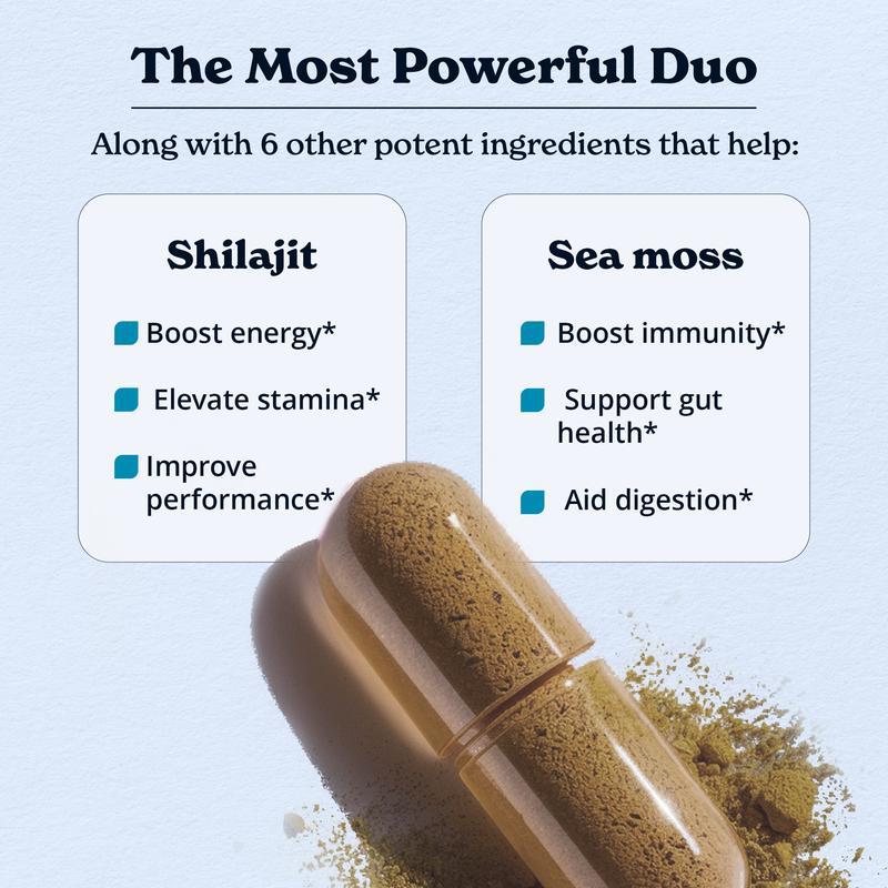Sea Moss Capsules – High Potency Supplement for Strength & Endurance | 120 Capsules
